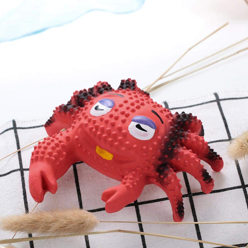 TOPINCN Dog Chewing Toy Colorful Durable Latex Pet Toy Cute Cartoon Safe Teething Biting for Puppy Small And Medium Dogs(Crab) Crab - PawsPlanet Australia