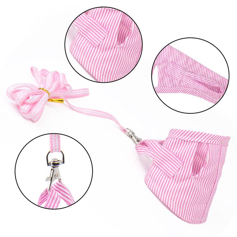 Small Animal Harness Leash Ferret Harness Outdoor Walking Vest Harness for Chinchilla Rat Squirrel Hedgehog Ferret Outdoor Walking Clothes (PInk S) - PawsPlanet Australia