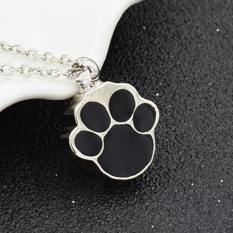 通用 Dog Paw Urn Necklace Pet Urn Pendant Stainless Steel Cremation Urn Necklace Funnel Kit for Human Pet Ashes Keepsake - PawsPlanet Australia