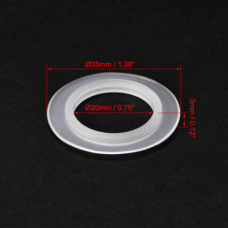 [Australia] - uxcell Silicone Kitchen Bathroom Strainer Washer Drain Gasket 35mm OD White 4Pcs 