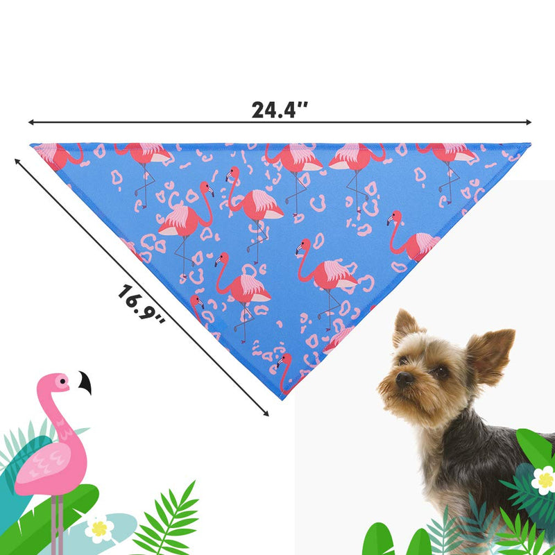 BINGPET Hawaii Style Dog Bandana 2 Pack - Pineapple Flamingo Elements Summer Soft Washable Triangle Scarf Holiday Bandana Accessories for Small Medium Large Pet Dogs - PawsPlanet Australia