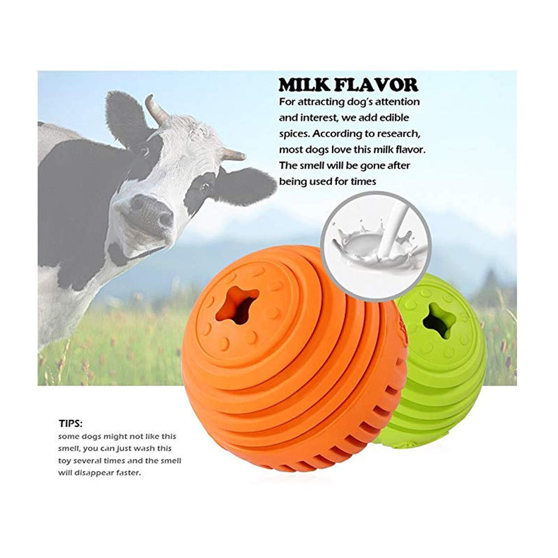 [Australia] - GrayCell Pet Dog IQ Treat Ball Interactive Food Dispensing Toy,Smart IQ Training Play Toy for Small Medium Dogs Orange 