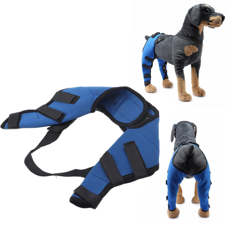 Tnfeeon Knee Support for Dogs, Leg Support for Ligament Injuries, Joint Pain and Muscle Soreness, Adjustable Rear Support for Kneecap Dislocation (HJ27 Hind Legs Blue) S HJ27 Hind Legs Blue - PawsPlanet Australia