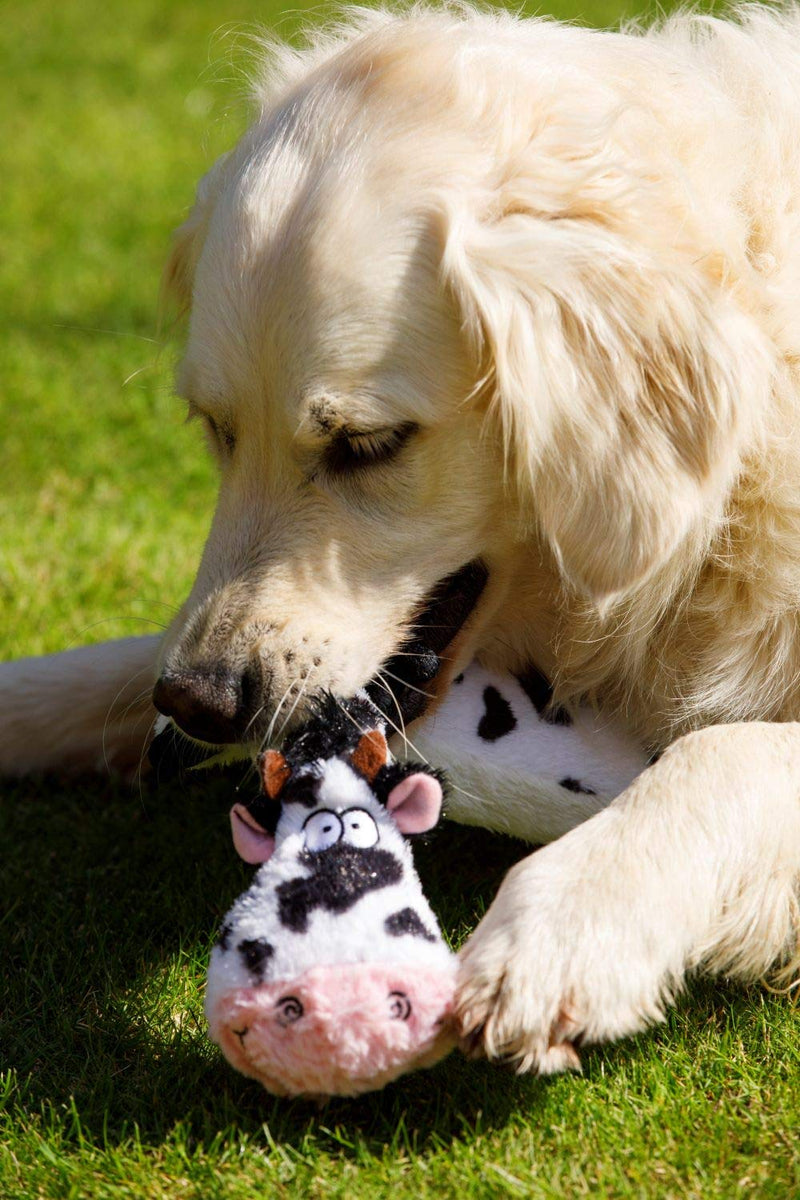 Petface Farmyard Buddies Lazy Moo Dog Toy - PawsPlanet Australia