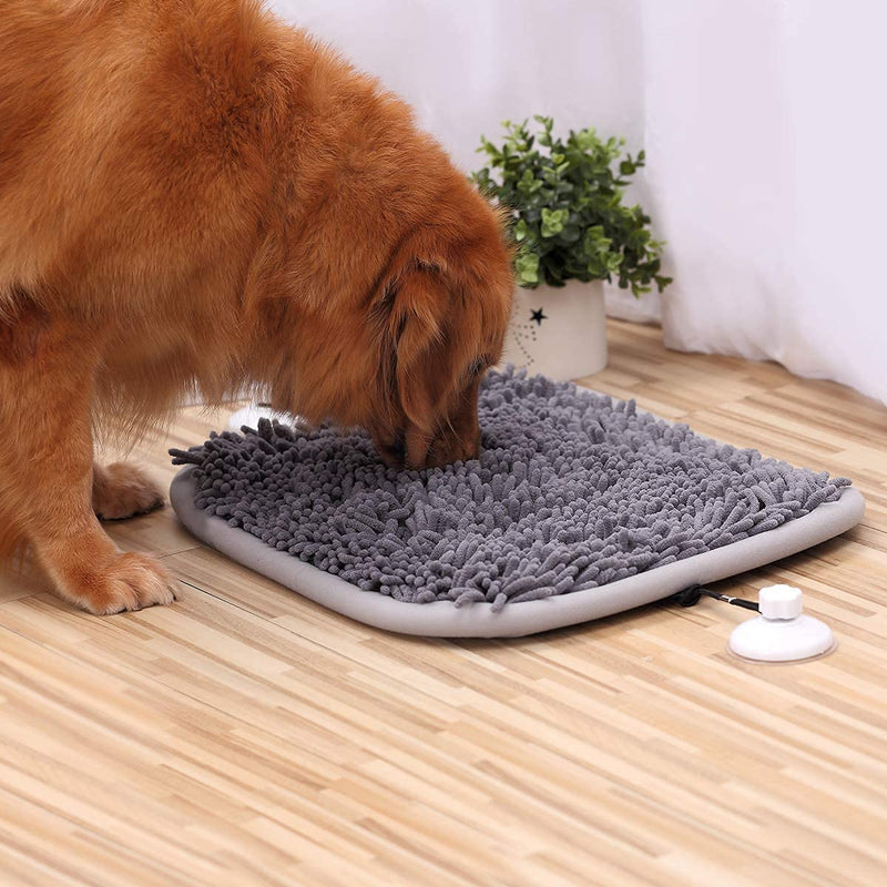 Pet Training Snuffle Mat(17"x21"), Dog Wooly Feeding Snuffle Mat, Dog Nosework Mat Thicken Anti-Slip Dog Feed Mat with Strong Suction Cup, Encourages Natural Foraging Skills, Detachable and Washable - PawsPlanet Australia