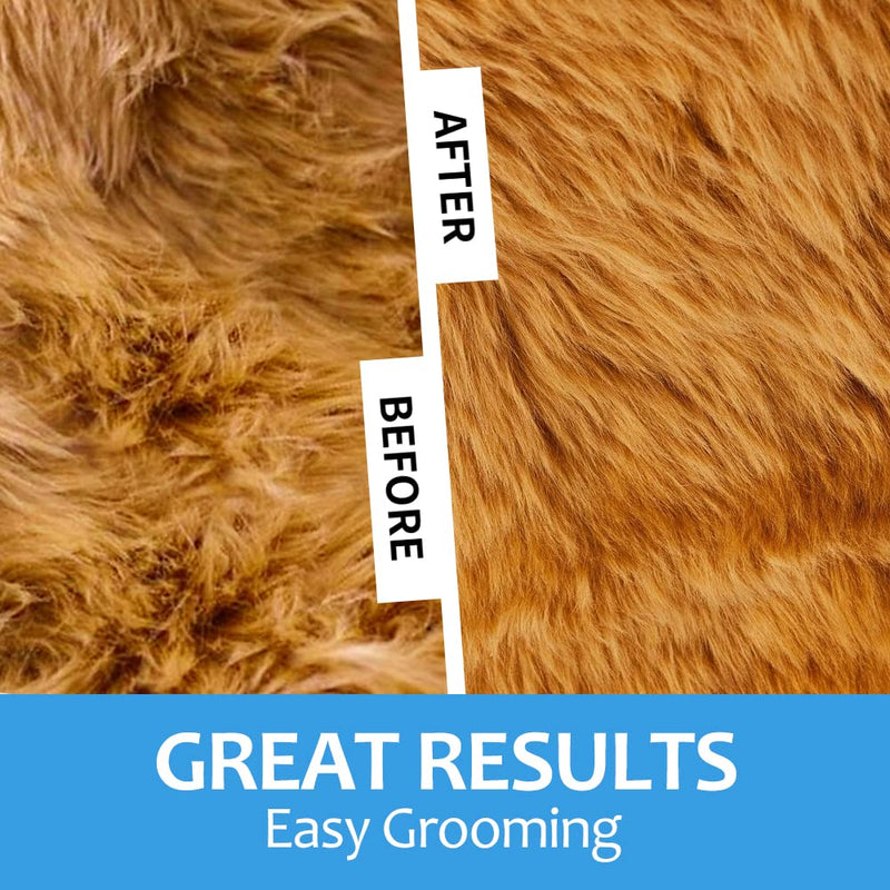 Undercoat rake for Dogs，Dog Deshedding Brush for Large Dogs，2 in 1 Dematting Comb & deShedding Tool for Long Hair Cats，Pet Hair Grooming Brush, Clear mats and tangles Blue - PawsPlanet Australia