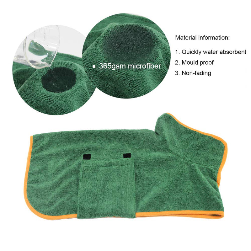 BT Bear Dog Bathrobe Microfiber Pet Bath Towels Super Absorbent Quick Drying Soft Adjustable Dog Clothes For Small Dogs Medium Dogs Large Dogs (L: Back Length-23.6") L: Back Length--23.6" - PawsPlanet Australia