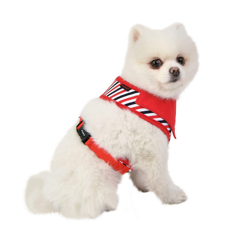 Puppia Seaman Harness A Dog Harness, Red, L - PawsPlanet Australia