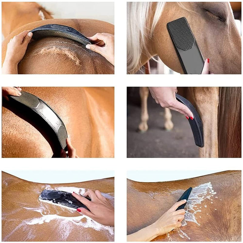 6 in 1 Horse Grooming Brushes, Horse Brushes for Grooming, Massage Comb for Horses, Pets, Horse Brushes for Cleaning and Massage for Grooming, Removing Loose Hair, Fur and Dirt - PawsPlanet Australia