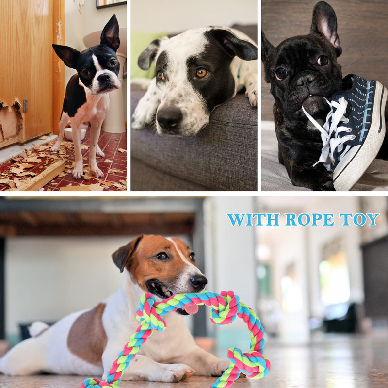 Aitmexcn Dog Rope Toys for Large Medium Dog Chewers, Rope Indestructible Dog Chew Toys, 37 Inch 5 Knots Tough Dog Tug Toy for Teeth Cleaning, Tug of War - PawsPlanet Australia
