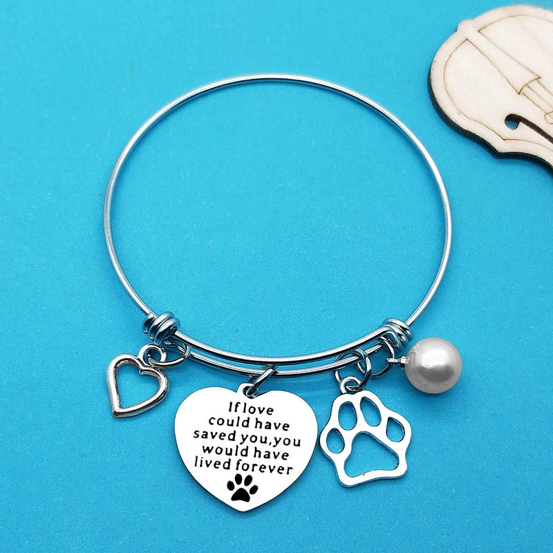 Pet Memorial Bracelet Gift If Love Could Have Saved You You Would Have Lived Forever Bracelet Loss of Pet Gifts Sympathy Gifts for Loss of Dog in Memory of Cat Gift - PawsPlanet Australia