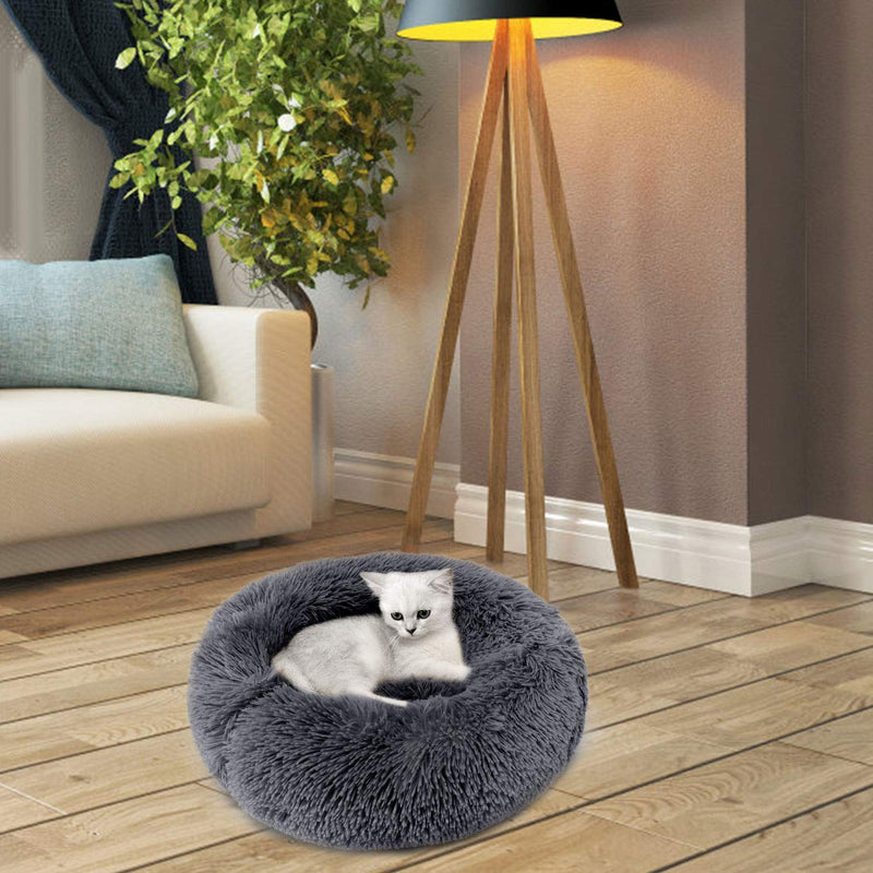 [Australia] - Legendog Cat Bed, Cat Bed for Indoor Cats Cat Bed Round Kitten Cushion Bed, Faux Fur Cat Beds for Small Cat and Small Dog, Plush Soft Cat Sleeping Bed fresh 