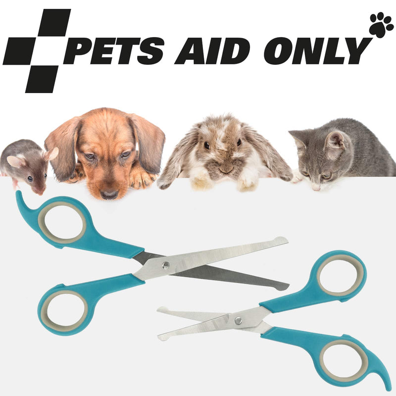 Acme United Europe GmbH Pets Aid Only PAO-10004 Rounded Tip Grooming Scissors Set - Total Length 14.8 cm or 17.5 cm, Blade Length 5.1 cm or 7.7 cm - PawsPlanet Australia