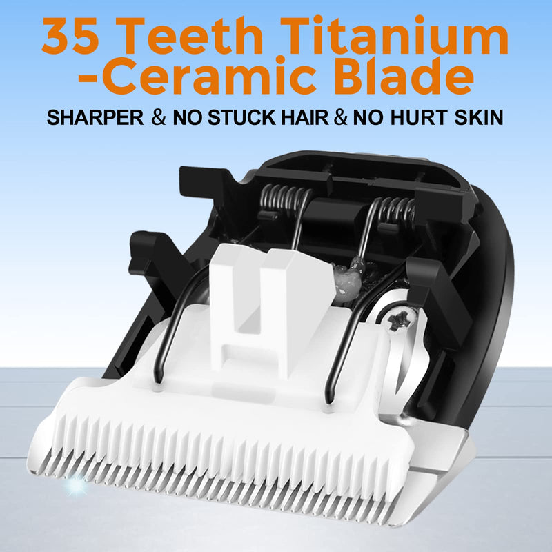 Petsaunter C95Pro Cordless Rechargeable Dog Hair Clipper,Quiet 4-Speed Electric Pet Hair Shaver,Low Noise Professional Grooming Clipper Tools for Small & Large Dogs Cats Pets with Thick & Heavy Coats - PawsPlanet Australia
