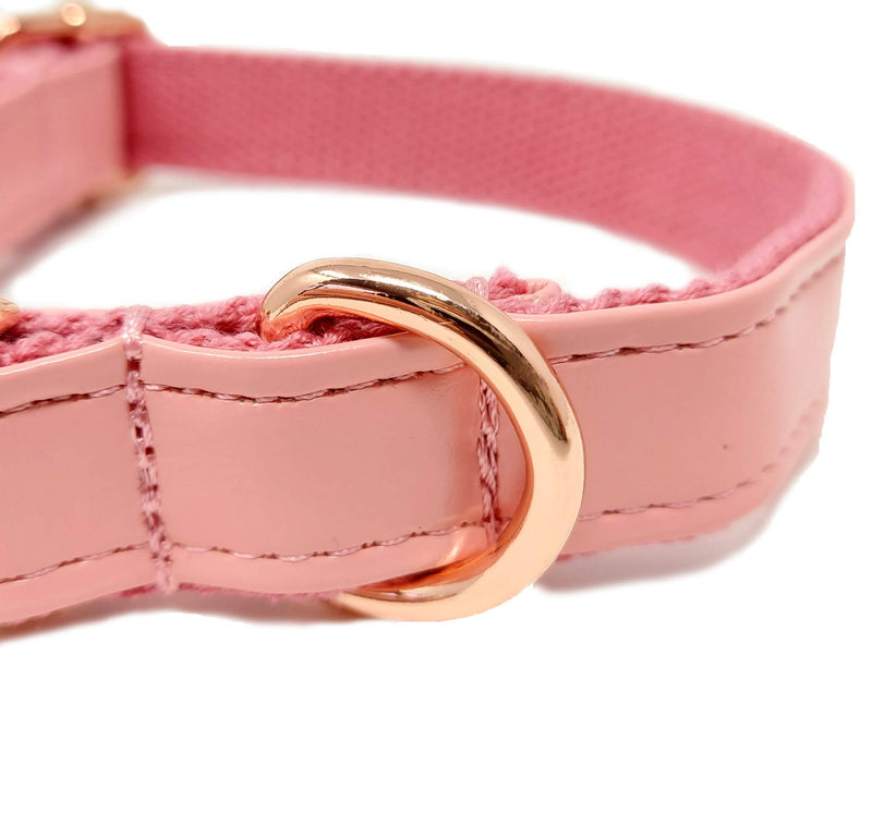 Animal Outfitters UK Rose Gold Candy Collection Vegan | Faux Leather Dog | Puppy Collar | Adjustable for Small or Large Dogs (Small) - PawsPlanet Australia