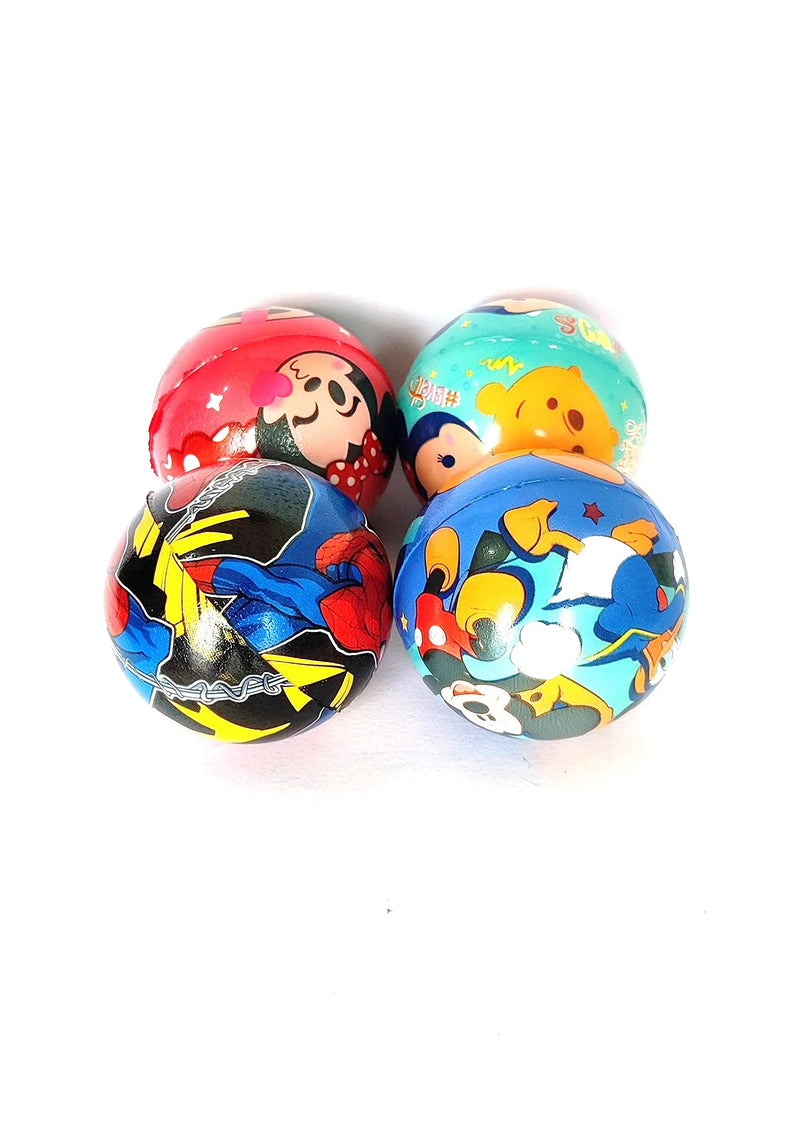 AANSSS 2 Pack Low Bounce Cartoon Print Soft Skin Foam Ball/Kick Ball for Kids/Cat/Dogs/Kitten Activity Chase(2.5 Inch) - PawsPlanet Australia