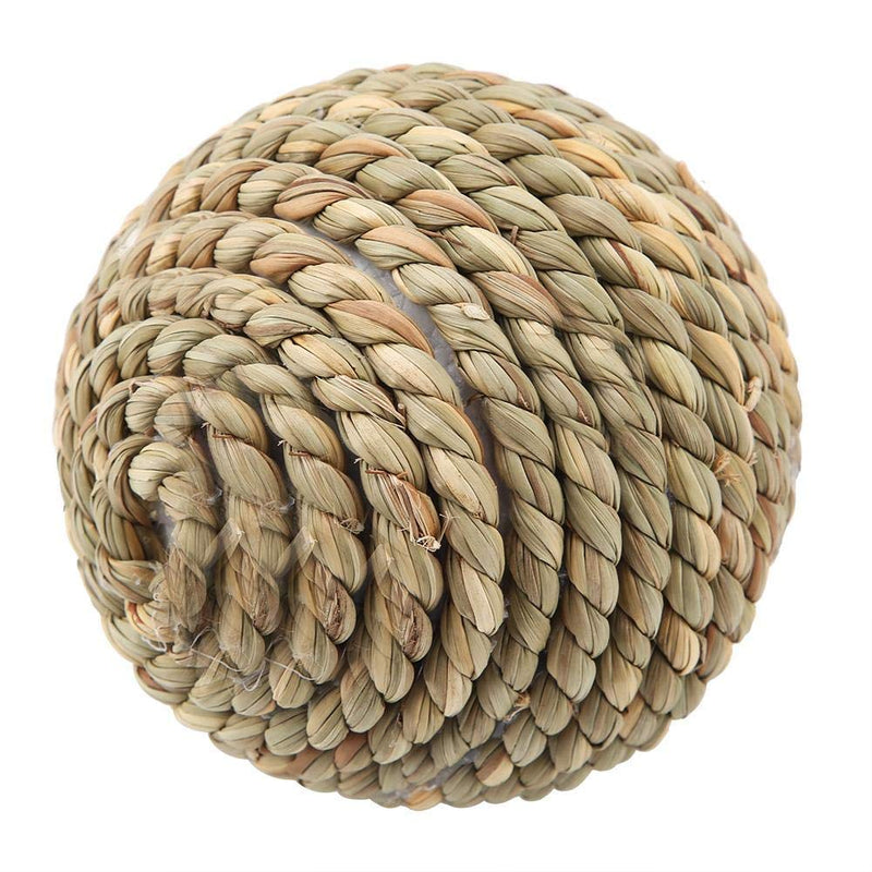 Fdit Small Pet Chewing Toy Natural Grass Rattan Balls Teeth Cleaning Grinding Toys for Rabbit Parrot Guinea Hamster Rat Small Rodents 10cm - PawsPlanet Australia