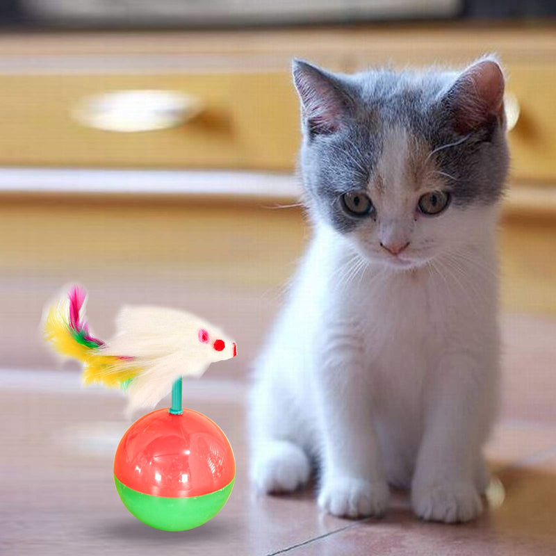 LQRLY Cat Toy Ball, Tumbler Interactive Cat Toys Ball Mice Shape Toy Ball for Cat - PawsPlanet Australia