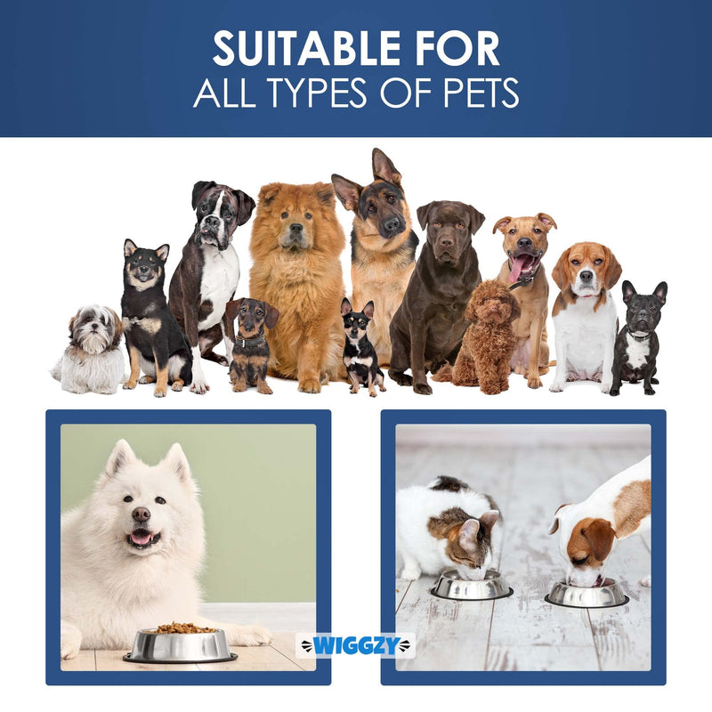 Wiggzy Dog Bowls, Stainless Steel Dog Bowl, Pet Bowl, Slow Feeding Dog Bowl, Dog Food Bowl, Dog Bowls Medium, Large Dog Bowls, Dog Bowls for Small Dogs, Puppy Bowls, Non Slip Dog Bowls (Medium) - PawsPlanet Australia