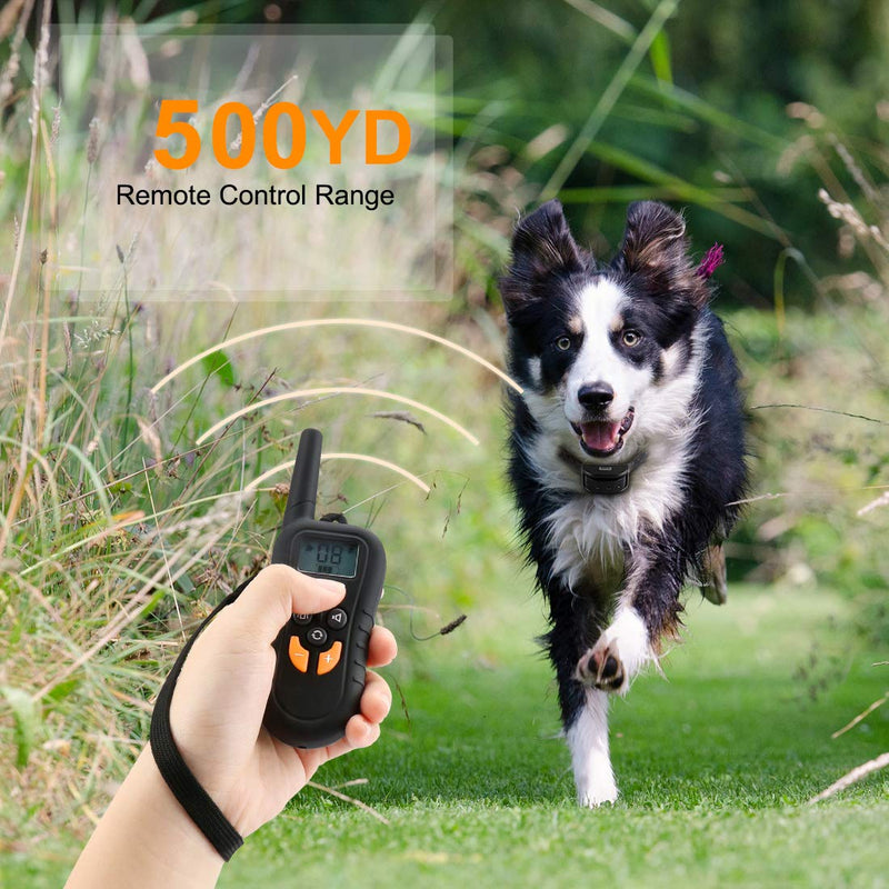 [Australia] - Luhuanx Dog Training Collar with Remote Reflective Collar Strap 1450ft Dog Shock Collar Beep Vibration Shock Modes for Small Medium Large Dogs Dog Collars Orange 