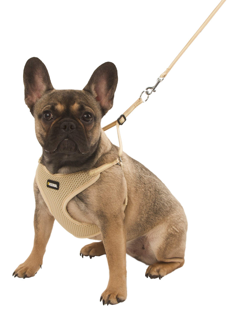 Kerbl Puppy Harness with Rope, 24-44 cm/10 mm, Beige - PawsPlanet Australia