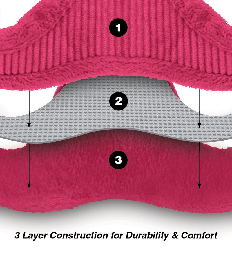 Voyager Step-in Plush Dog Harness - Soft Plush - Step in Vest Harness for Small and Medium Dogs by Best Pet Supplies Fuchsia Corduroy XS (Chest: 13 - 14.5") - PawsPlanet Australia