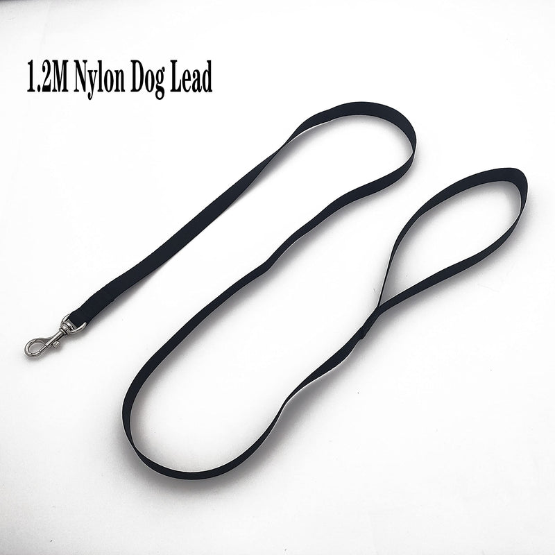 MCKhome 1.2M Soft Nylon Pet Leash Pet Walking Training Traction Leash Small Medium Dogs Cats Puppy Traction Rope Basic Pet Leashes (Black) Black - PawsPlanet Australia