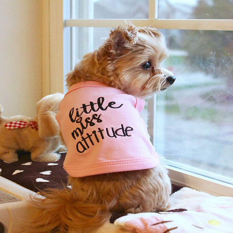 [Australia] - Parisian Pet Funny Cute Dog Cat Pet Shirts Caution Can't Control My Licker, I Work Out, Little Monster, WTF, BFF, Bling $, Got Treats, Babe Magnet, Little Miss Attitude XX-Small 