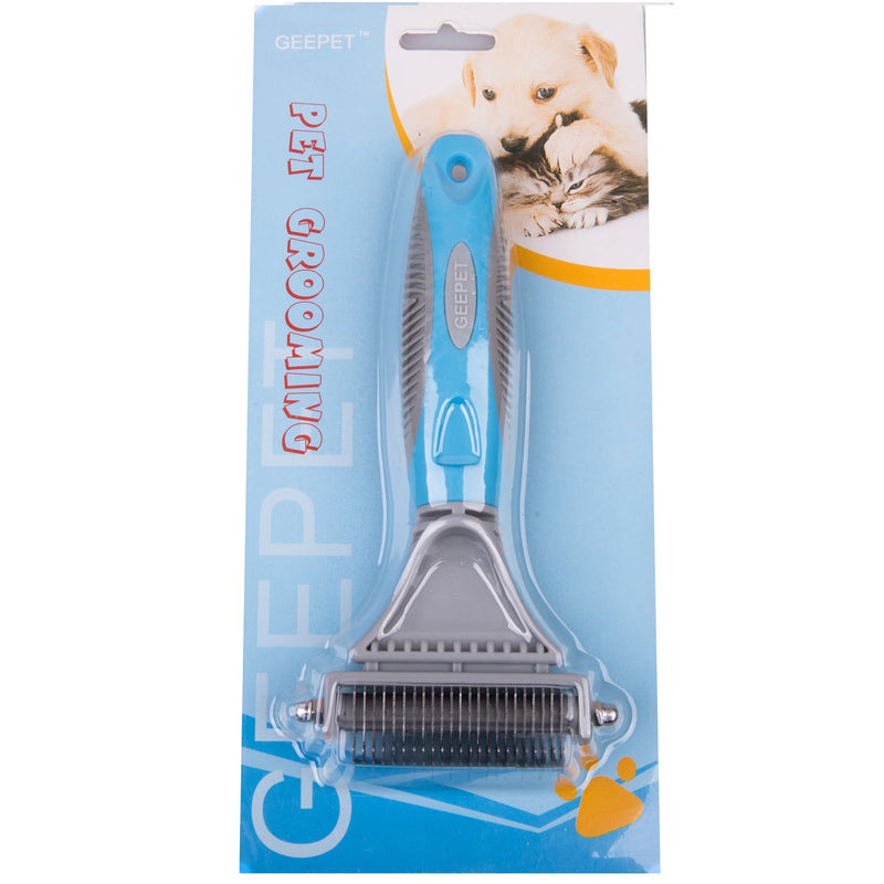 [Australia] - GEEPET Dematting Comb and Grooming Tool with 2 Sided Professional Grooming Rake for Cats & Dogs 