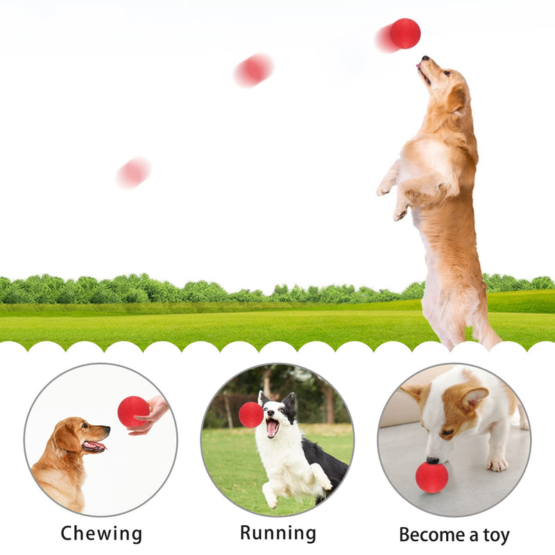 Fyy 3PCS Dog Ball Toys, Chew Toys Solid Rubber Bouncy Ball Pet Tooth Cleaning Toys for Playing and Exercising (5CM+6CM+7CM) A-Red (5+6+7CM) - PawsPlanet Australia