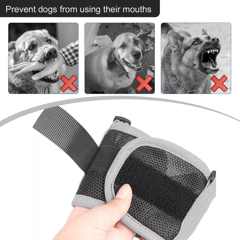 Tadipri Muzzle for Dogs Air Mesh Breathable Adjustable Pet Muzzles, Muzzle Made of Nylon for Dogs Medium and Large Dogs, Muzzle with Velcro Fastener Soft, Prevents Biting, Barking and - PawsPlanet Australia