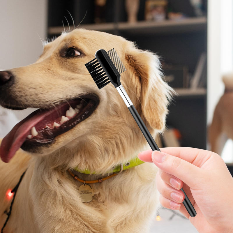 Pack of 2 tear stain removal comb, dog comb for removing tear stains, comb, dog eyes, double-sided comb for removing dog eyes, brush, grooming comb for small pets and cats - PawsPlanet Australia