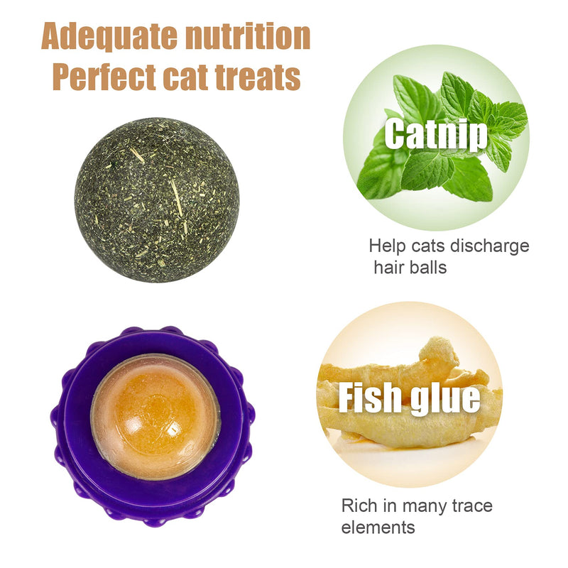 QUTOP Catnip Balls Toy, Natural Catnip Balls for Cats Licking, 6 Pack Interactive Catnip Cat Toys, Care Teeth Cleaning Catnip Toys for Indoor Cats Kitten Kitty, Cat Nip Balls Toy 4Pack - PawsPlanet Australia