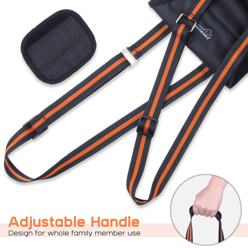 [Australia] - PETBABA Dog Lift Harness, Lifting Support Sling to Help Pet with Weak Back Leg, Aid Mobility and Rehabilitation, Suitable Senior Front Rear Crus Thigh Hip Injury Arthritis Chest: 31", back: 12" 