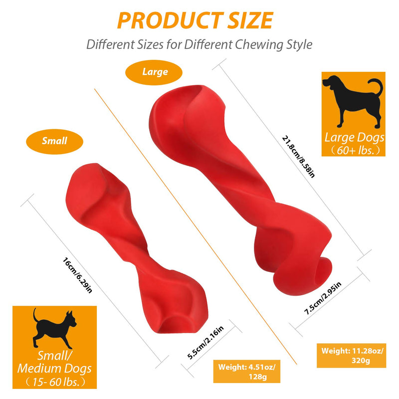 [Australia] - WINGPET Dog Chew Toy for Aggressive Chewers, Indestructible Dog Toys Bone with Tough Durable Rubber for Large Dogs, Pet Puppy Chewing Toys for Training & Keeping Pets Fit Durable Dog Toy 