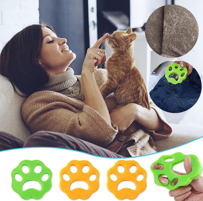 4 pack pet hair remover washing machine, lint balls washing machine, pet hair lint paw for dog hair, cat fur and all pets - PawsPlanet Australia