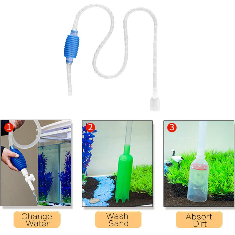 [Australia] - NCElec Small Fish Net Long Handle,Siphon Fish Tank Cleaner Pump 