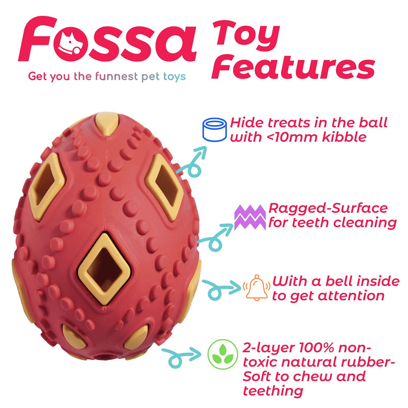 FOSSA Puppy Toy, Puppy Teething Chew Toy, Treat Dispensing for Small Dog,W/Bell w/Bell - PawsPlanet Australia