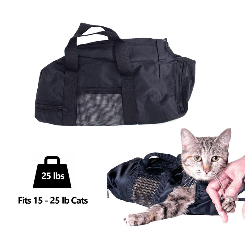 SOONHUA Cat Glooming Bag for Bathing Cats, Adjustable Cat Shower, Mesh Bag, Bathing Bag, Anti-scratch, Breathable, Restraint Bag, Cat Bag for Cleaning, Grooming, Bathing - PawsPlanet Australia