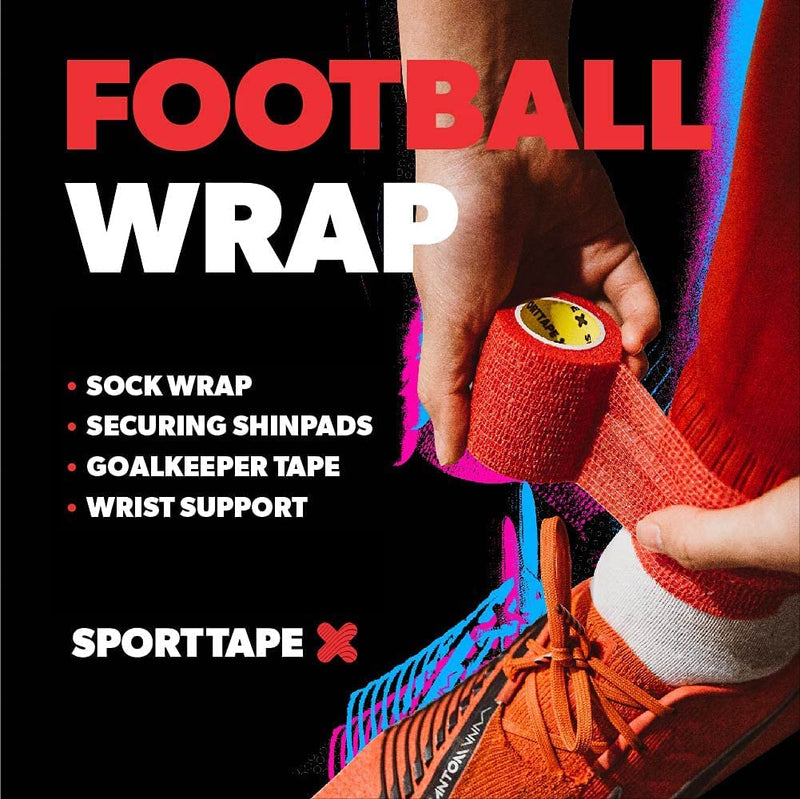 SPORTTAPE Cohesive Bandages | Self Adherent Vet Wrap & Pet Bandage - 7.5CM x 4.5M - Beige | Football Sock Wrap & Shin Guard Tape for Wrist & Ankle Sprains, Swelling & Compression - Single Roll 7.5x450 cm (Pack of 1) - PawsPlanet Australia