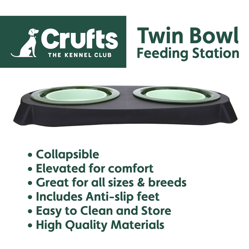 VFM - Pet Twin Travel Collapsible Portable Feeding Bowls - PawsPlanet Australia