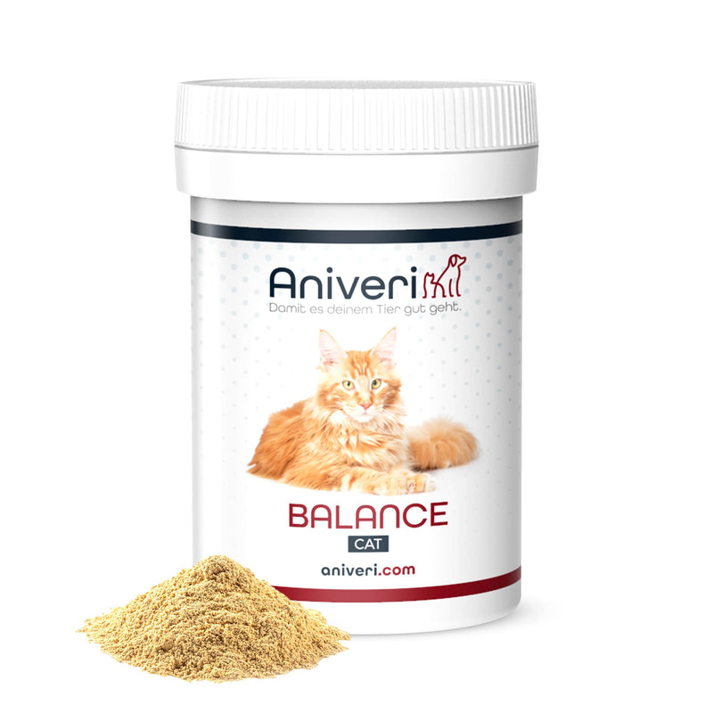Aniveri - Balance Cat Vitamins, Vitamin Powder for Cat Food, Digestive Health Products for Cats, Dry or Wet Food Supplement for Healthier Gut Flora, 40g Digestion - PawsPlanet Australia