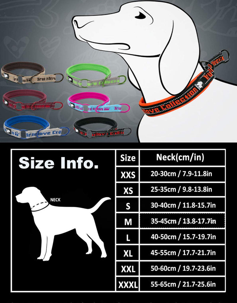 Tineer Reflective Adjustable Pet Dog P-Chain Collar,Nylon Soft Padded Outdoor Adventure Training Slip Collar Neck Wear for All Breeds Dogs (XL, Brown) XL - PawsPlanet Australia