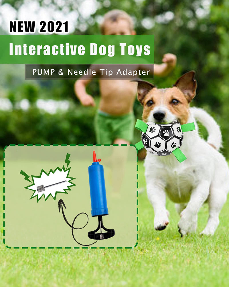 Dog-Soccer Ball-Interactive Water Toys-Tug of War-Dog Tug Toy Football for Small Medium Dogs-Dog Toys - PawsPlanet Australia