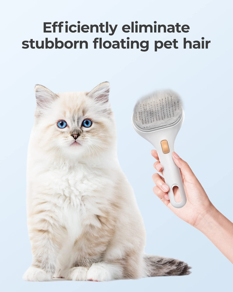 Donotu Cat Brushes for Domestic Cats, Cat Brush for Shedding Long or Short Haired Cats, Self-Cleaning Slicker Brush for Large, Medium and Small Dogs, Pet Grooming Tool Single Head Grey - PawsPlanet Australia