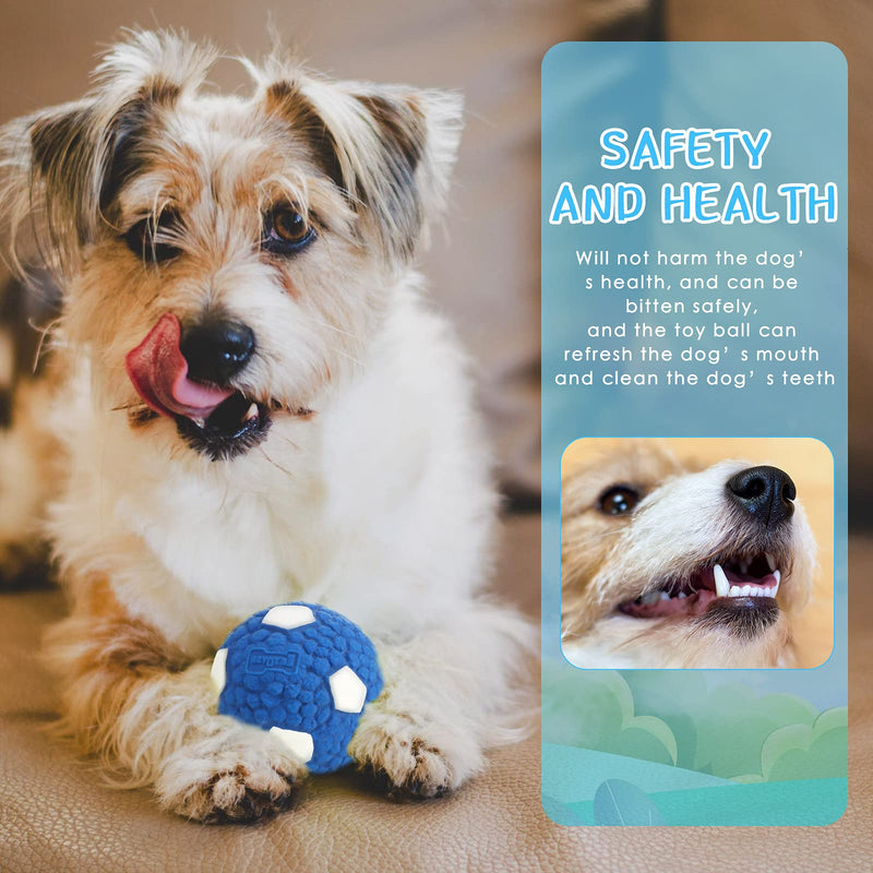 Squeaky Dog Toys Ball Dog Chew Ball, Squeaky Dog Chew Toys Ball Bite Resistant Teeth Training Toys Ball for Dogs, 6 cm/ 2.36 Inch (Blue) - PawsPlanet Australia