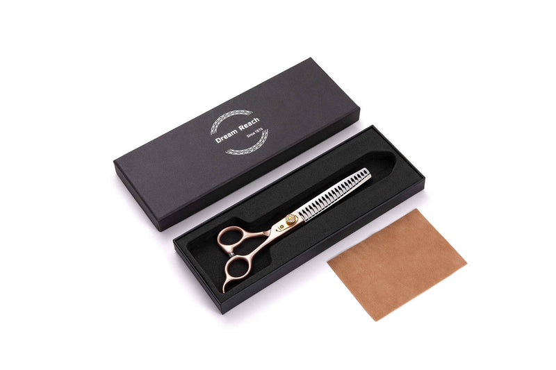 Dream Reach Grooming Scissors Dog Scissors 7 Inch Professional Pet Grooming Chunker Scissors Thinning Scissors Made of 440C Japanese Stainless Steel for Dogs Cat 25%-35% Thinning Rate (7 Inch Chunker Scissors) Chunker Scissors - PawsPlanet Australia