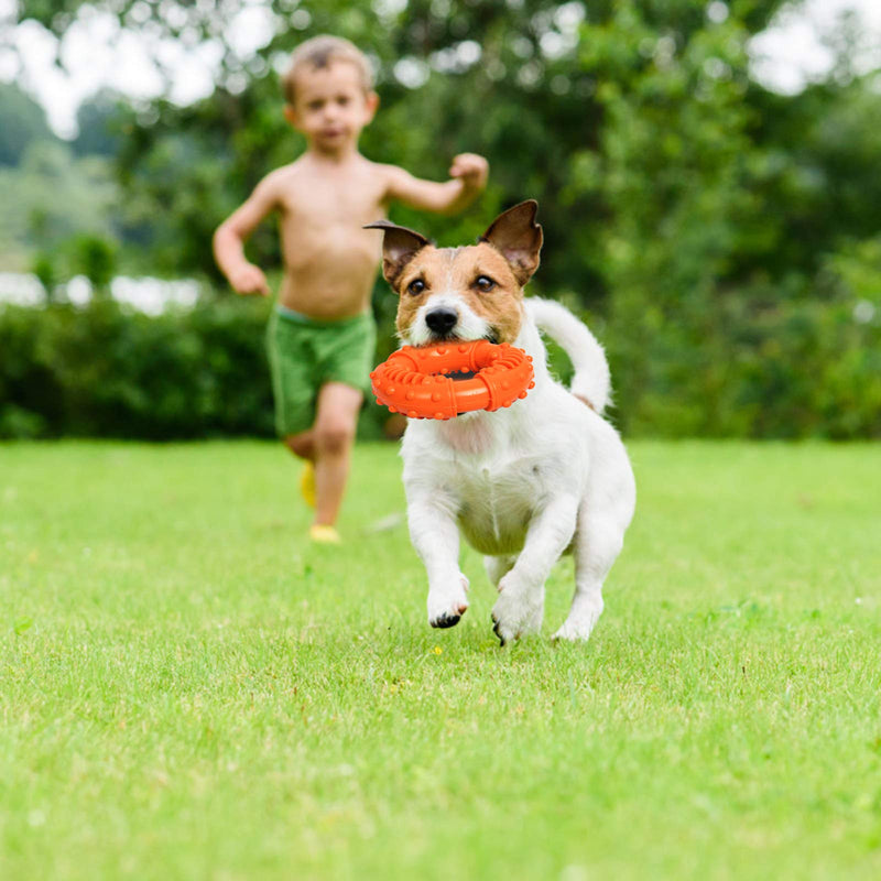 Dog toy chew toy dogs, dog toy for strong chewers ring toy dog, dog toy indestructible training toy teeth cleaning natural rubber toy for large medium dogs - PawsPlanet Australia