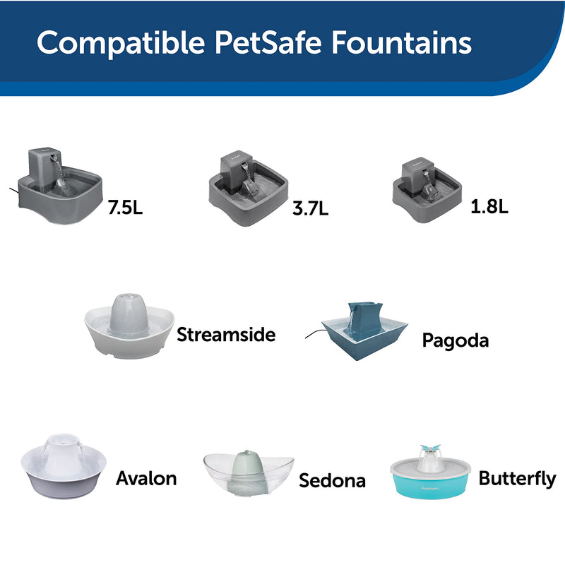PetSafe Drinkwell Carbon Replacement Filters, Keeps Water Clean & Fresh, Compatible with Multiple PetSafe Fountains, 4 pack - PawsPlanet Australia
