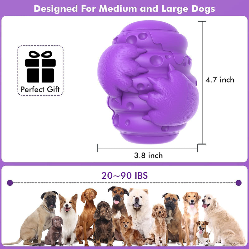 Dog Toys, Dog Puzzle Toys, Indestructible Chew Toys for Aggressive Chewers Large Breed, Interactive Chew Toy Food Dispenser for Medium Small Dog, Durable 100% Natural Rubber,Heavy Tough Toy for Puppy - PawsPlanet Australia